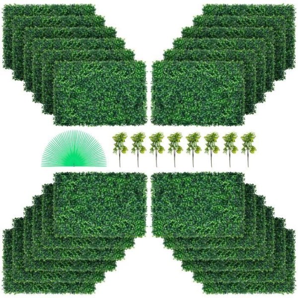 24st konstgjorda växtvägg -VEVOR - UV Buxbom Häckväggmålningar 60x40 cm
