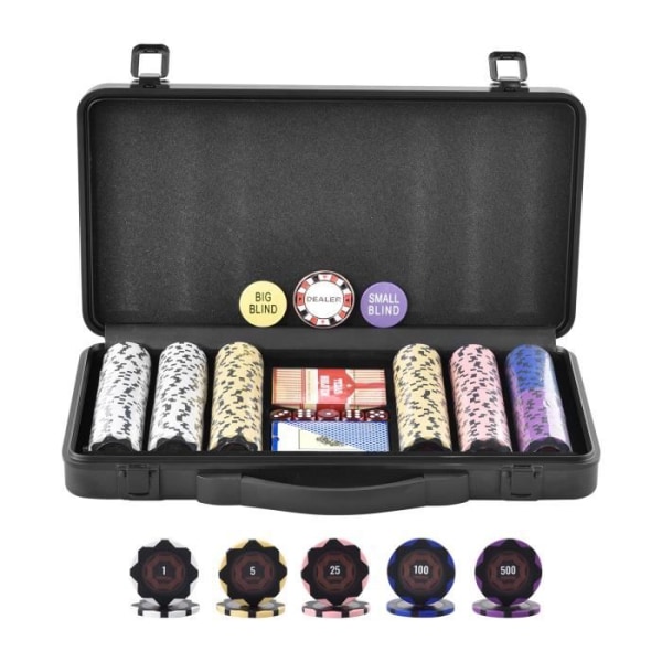 Pokerfodral-VEVOR-3300 Lera och ABS Pokerchips 14 g 40x3,3 mm