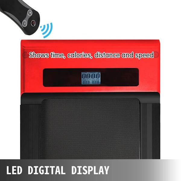 Elektriskt löpband-VEVOR-500W-36x112cm -Kapacitet Vikt 100kg-med fjärrkontroll LED digital display