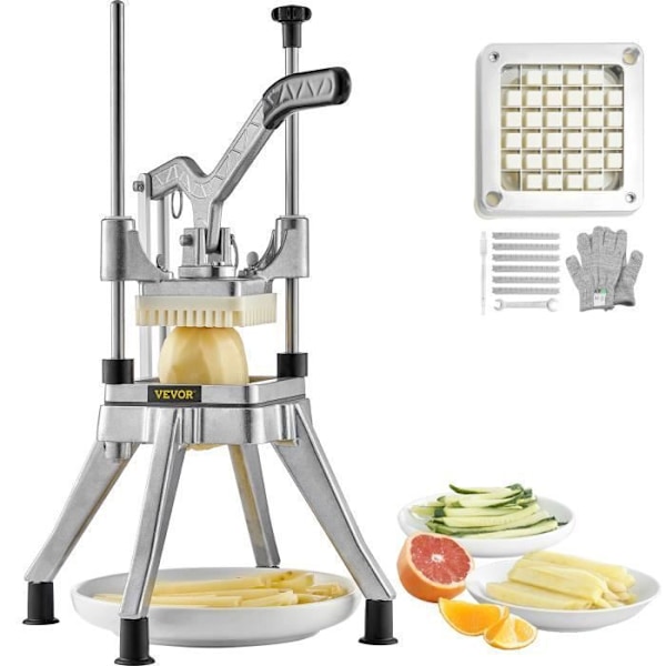Kommersiell pommes frites - VEVOR - Multifunktion grönsaksskärare - 1,27 cm