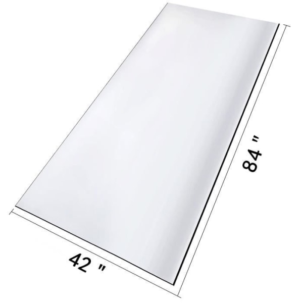 Transparent PVC-duk - VEVOR - 1,5 mm tjock - Rektangel 107 x 213 cm - Bordsskyddsduk