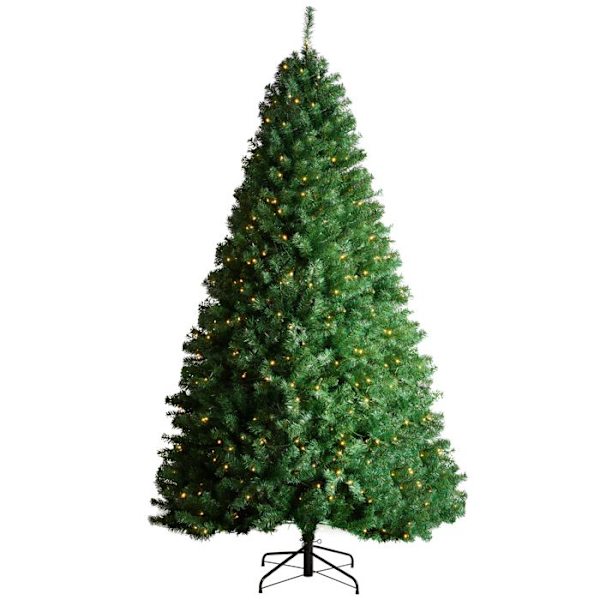 Julgran-VEVOR-2,28 m-Komplett julgran med 550 vita LED-lampor-1346 Grentips-Skrivbordsdekoration