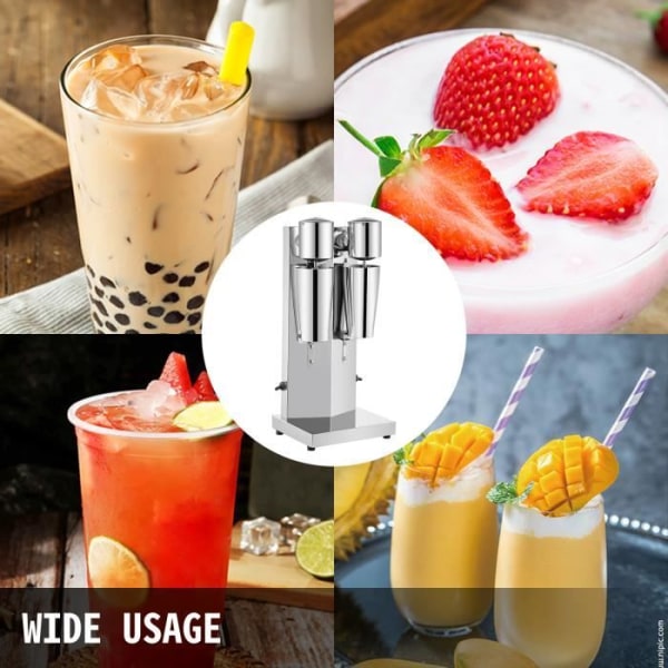 Elektrisk Milkshake-maskin - VEVOR - Kommersiell mixer, mjölkskumsmaskin