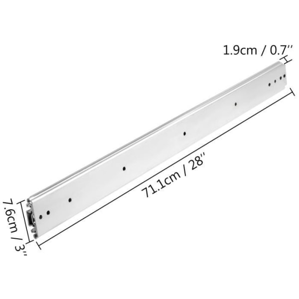 Lådslider - VEVOR - 71,1 cm Lådslider - Kapacitet: 225 kg
