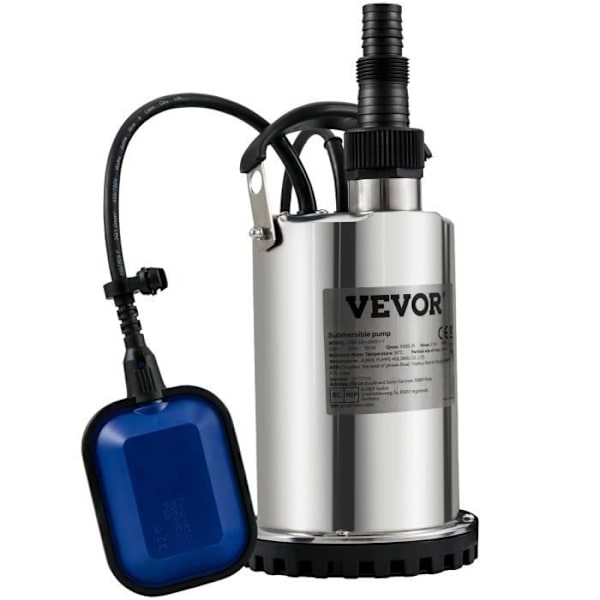 Avloppslyftspump - VEVOR - 550 W 158 L-min Avloppspump - med utloppsadapter