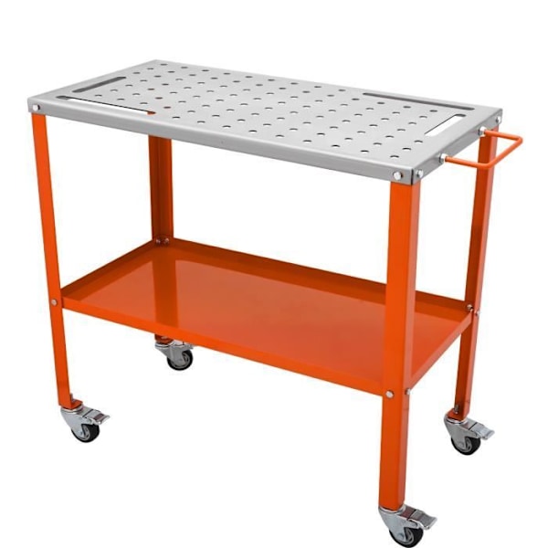 Mobilt svetsbord - 91,4x45,7 cm Lastkapacitet 544kg​ 4 fästhål för 1,6 cm verktygsspår