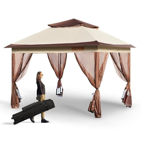 Garden Gazebo - VEVOR - Garden Gazebo Pop-up Gazebo 334x334 cm för 8-10 personer Mesh Net