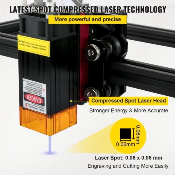 Lasergravyrmaskin - VEVOR - CNC lasergravör 5,5 W gravyrarea - 310x300 mm