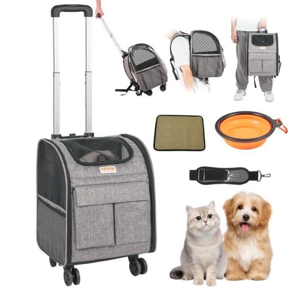 Pet Transport Bag - VEVOR - 8,1 kg Cat Dog Trolley Bag