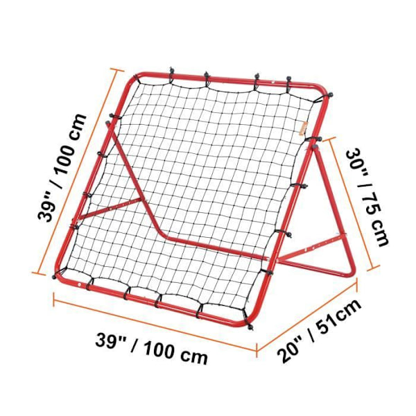 Football Rebound Net - VEVOR - Football Rebounder Rebounder för bärbar fotbollsträning 1x1m