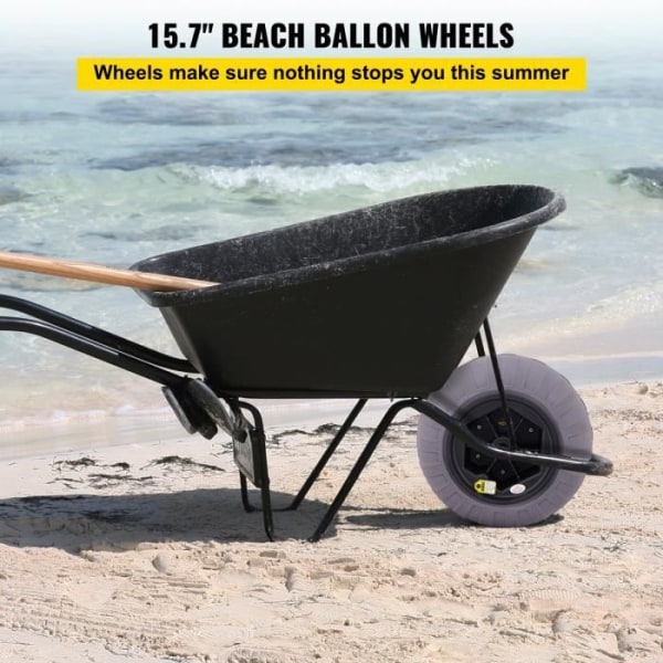 Beach Ball Wheels - VEVOR - 80kg Kapacitet 2 x 40cm hjul - Lågtrycks Cross Sandy Terräng