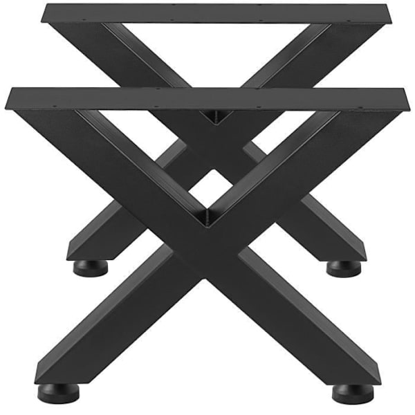 Bordsben - VEVOR - 72 x 79 cm - Form X - Max belastning 1000 KG - Möbelben i metall - Svart
