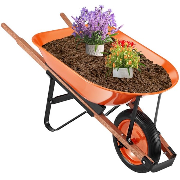 5 cu ft. Skottkärra-VEVOR-Easy Loading Utility Cart och vagnar för Outdoor Lawn Farm