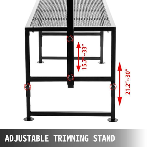 Boskapsklippningsställ-VEVOR-130x59 cm-Rakt huvudstycke-Stadig metallram-Get-Får-Svart