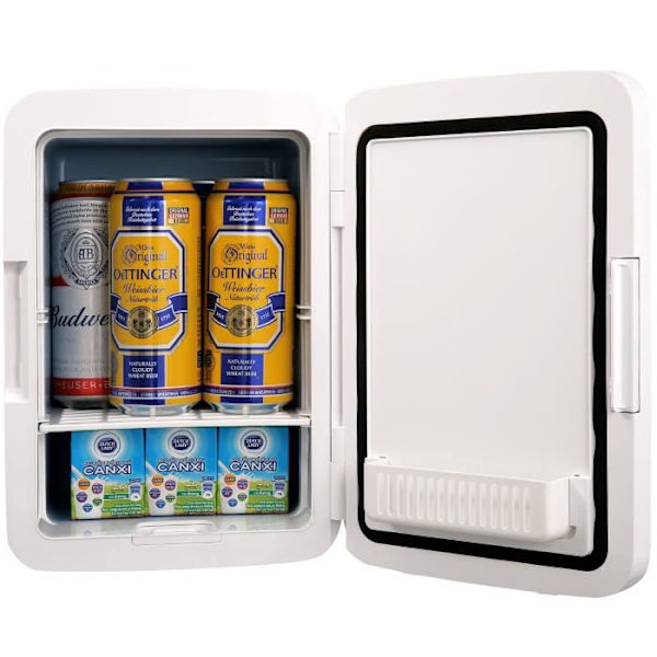 Minikylskåp 10 L - VEVOR - 12 V DC/220 V AC Mini Bärbar kosmetisk kyl - Varm och kall Dual Mode - Svart Svart