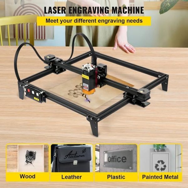 Lasergravyrmaskin - VEVOR - CNC lasergravör 5,5 W gravyrarea - 310x300 mm