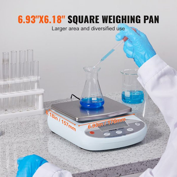 Digital analytisk balans-VEVOR-3000 g x 0,01 g-Laboratorievåg med hög precision med 13 konverteringsenheter