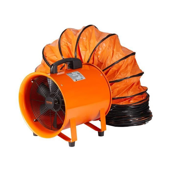 VEVOR 254mm Industrifläkt Extraktor Kanalluftventilatorslang 5m