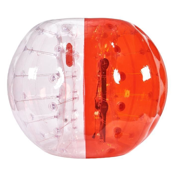 Uppblåsbar Bubble-VEVOR-1,5 m diameter, PVC Bubble Bumper Ball-Röd och Transparent Shock-Utomhusspel Bubble Toys