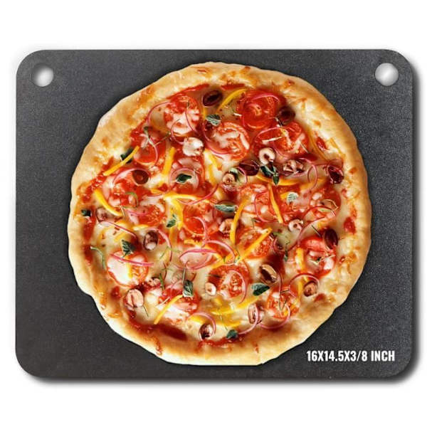 Pizzasten-VEVOR-406 x 368 x 10 mm Förkryddad ugnspizzabricka-för färsk eller fryst pizza