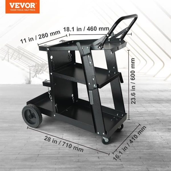 Mobil svetsvagn - VEVOR - Verkstadsvagn Last 181,4 kg​​ 360° hjul - för TIG MIG ARC