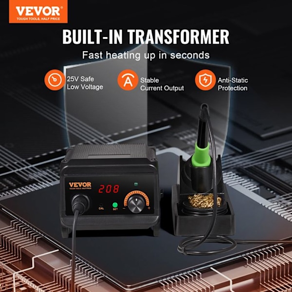 Svetsstation-VEVOR-75 W-digital svetskit, temperaturkontroll, integrerad transformator