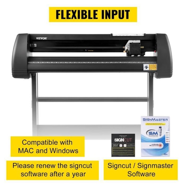 Vinylskärplotter - VEVOR - 720 mm - OS-kompatibilitet: MAC och Windows
