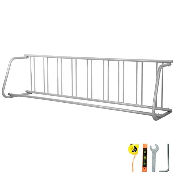 Cykelställ med 9 nivåer - VEVOR - Cykelställ på golvet 112" Längd - Cykelställ i helt stål - garage, gator, vägar