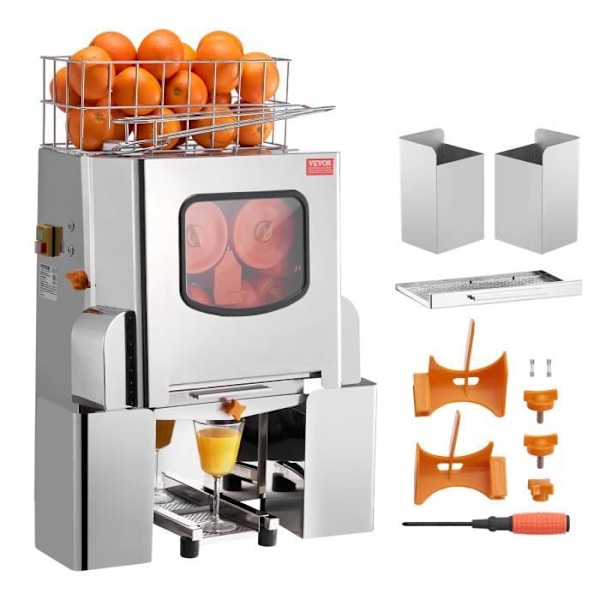 Elektrisk citrusjuicer - VEVOR - Kommersiell apelsinjuicextraktor 120W rostfritt stål för grapefrukt Restaurang Café Fruktbutik