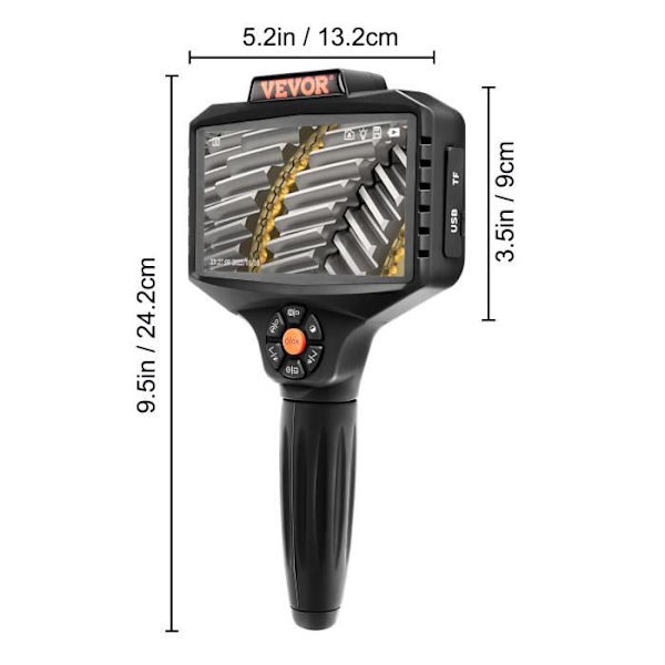 VEVOR Endoscope Camera Borescope Inspection Triple Lens 5" 8x IPS-skärm