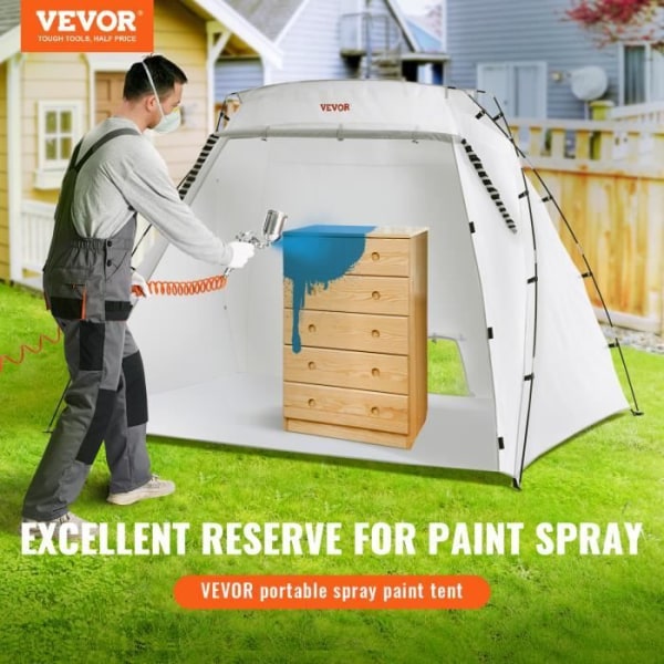 VEVOR Portable Paint Shelter Målatält 228x158x158cm gör-det-själv-bås