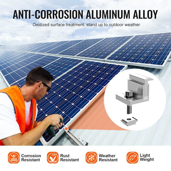 Z Monteringsfästen för solpaneler - VEVOR - 50 x 45,5 x 34,3 mm - för husbilar, båtar, väggar, tak