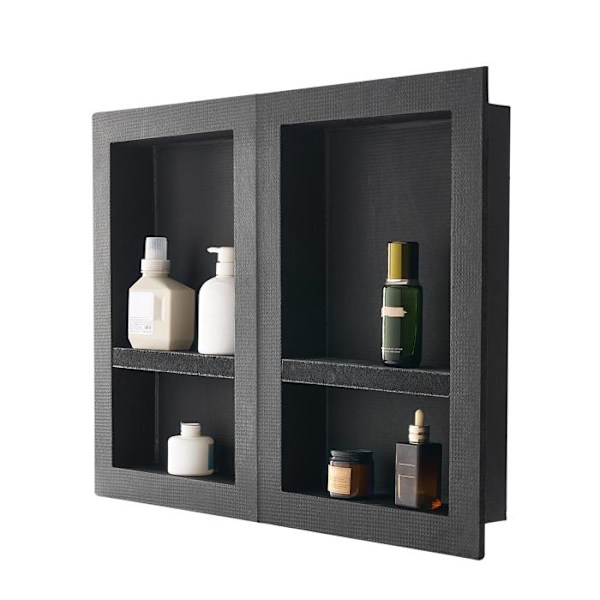 Nisch Dusch Inbyggd-VEVOR-40,6x61 cm + 40,6x61 cm-Nisch Dusch Inbyggd Vägghyllor-för Badrum