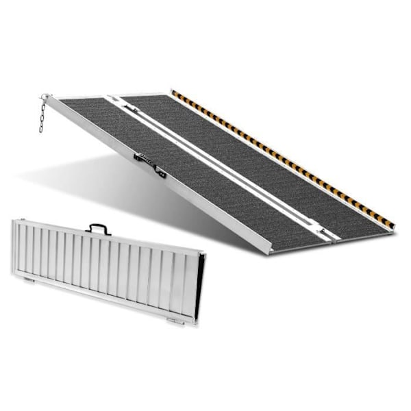 Fällbar ramp - VEVOR - 60 x 29 x 2 tum, bärbar viktröskel, aluminiumlegering, för skoter, funktionshindrade, trappsteg