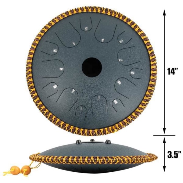 Steel Tongue Trumma - VEVOR - 14" Slagverksinstrument - Marinblå marinblå
