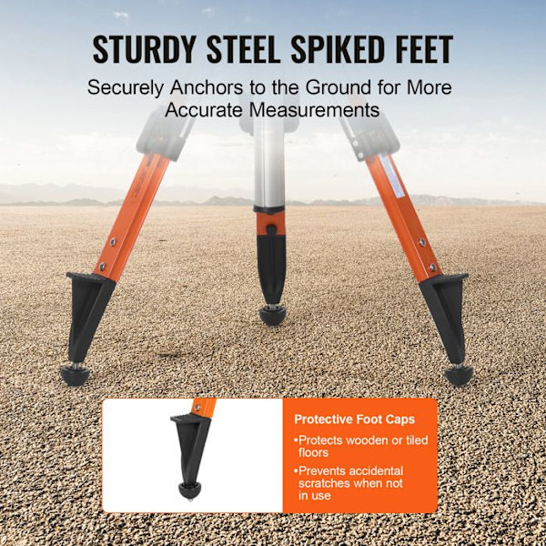 Laser Level Tripod-VEVOR-Heavy Duty Mätning Stativ-Lift-Up Anti-Slip Fötter för konstruktion