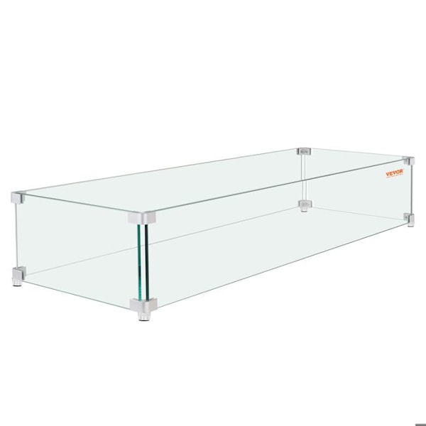 Vindskärm för gasspis-VEVOR-965x267x152 mm-för brazier Rund skyddsskärm Robust Flamskydd Vindtät