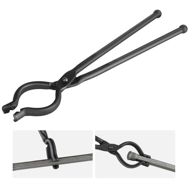 Smidestång - VEVOR - Kolstål V-formad smedtång 46 cm, Kolstål ± 10 mm, 1,13 kg