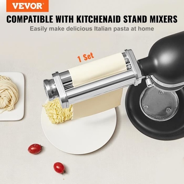 Pastamaskin - VEVOR - Pastarulle Tillbehör för KitchenAid Kökshjälp i Rostfritt Stål
