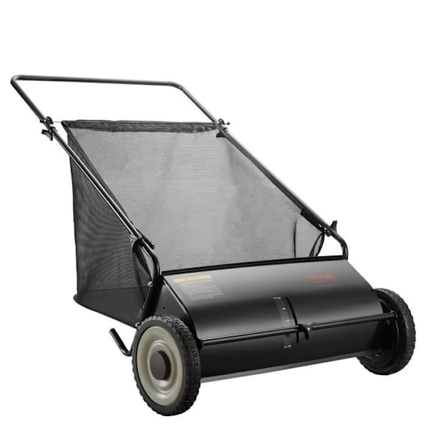 Grässopmaskin - VEVOR - 142 x 81 x 75 cm, med uppsamlingspåse, sopbredd 66 cm, magasinkapacitet 198 L