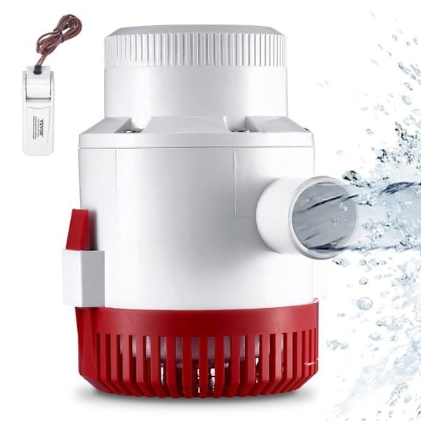 Länspump - VEVOR - 158 x 140 x 182 mm elektrisk båt länssump vattenpump 3000GPH 12V, för båtar, dammar