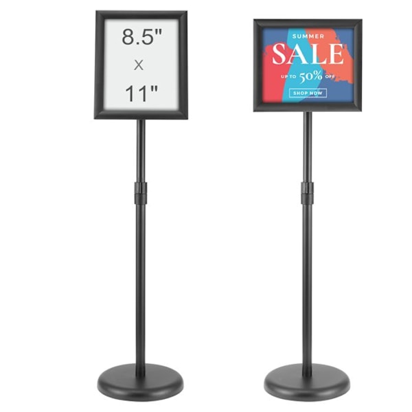 Affischhållare -VEVOR-279 x 216mm-Stående displaystativ 360° rotation Justerbar höjd 820-1250 mm