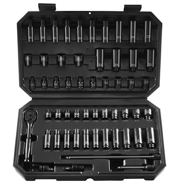 Slaghylsa 1/4"-VEVOR-SAE 5/32"-9/16" och metrisk 4-15 mm-6 punkter-för bilreparation, verkstad