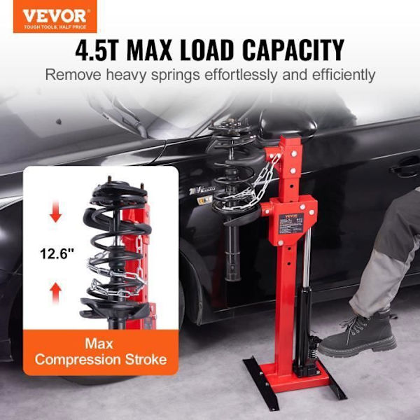 Fjäderkompressorsats - VEVOR - 4,5 T Stötdämpare 320 mm med hydraulcylinder