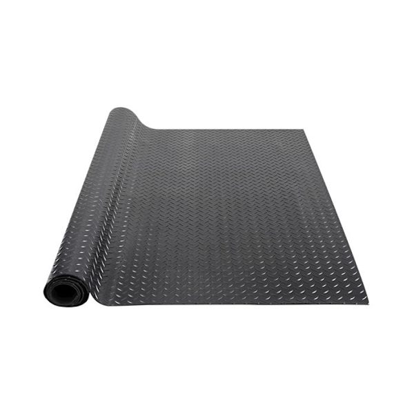 Garagegolvmatta-VEVOR-1236x3065 mm-tjocklek 3 mm-för golvskydd under bilar, garage, gym-svart