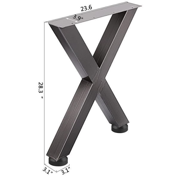 Bordsben - VEVOR - 60 x 72 cm - Max belastning 1000 KG - X form - Metall