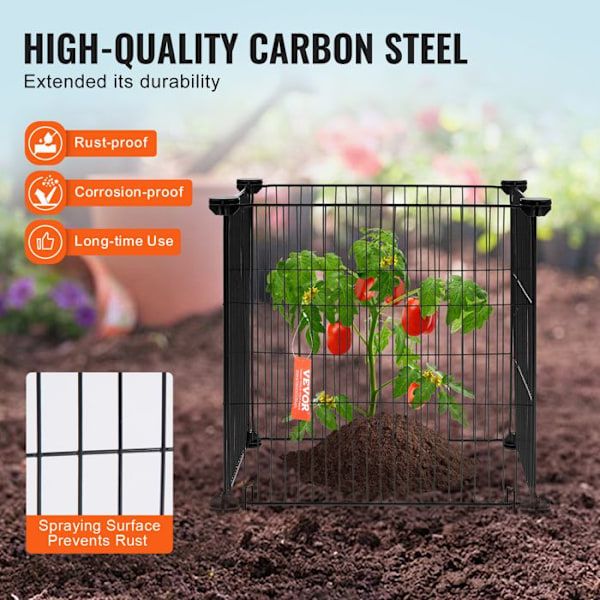 Skyddsgaller för Växter-VEVOR-39 x 39 cm-5-pack-Växtburar för Utomhusväxter, Blommor och Grönsaker
