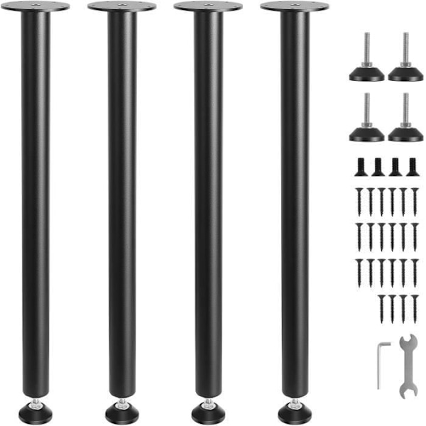 Bordsben - VEVOR - 4ST Kontorsbensmöbler Solid stål Justerbar 711,2 mm Svart