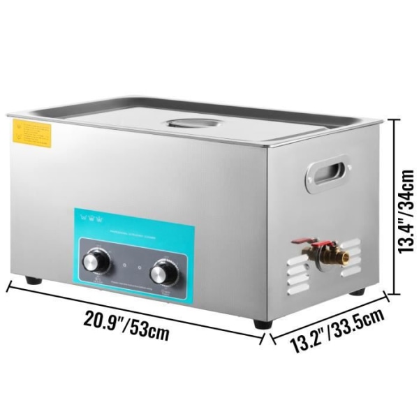 Ultraljudsrengörare 30 L - VEVOR - Ultraljudsmaskin med timeruppvärmning 80℃