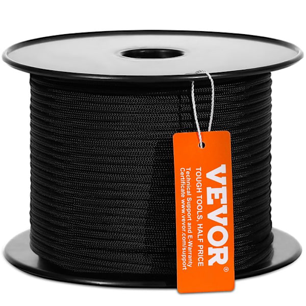 Flätat nylonrep - VEVOR - 5 mm x 76,2 m - Utomhusklätterrep - för vandring, camping, gunga, räddning
